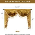 thumbnail image 2 of VOGOL Yellow Velvet Curtains & Waterfall Valance Set, Vintage Light Filtering Drapes 52x84 Inches for Christmas Décor, 2 of 7