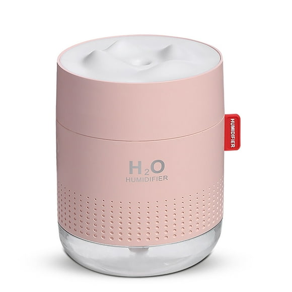 Xingzhi Portable Mini Humidifier 450ml USB Mist Night Light Essential Oil Diffuser Atomizer Steam for Kids Room Bedroom Travel Pink