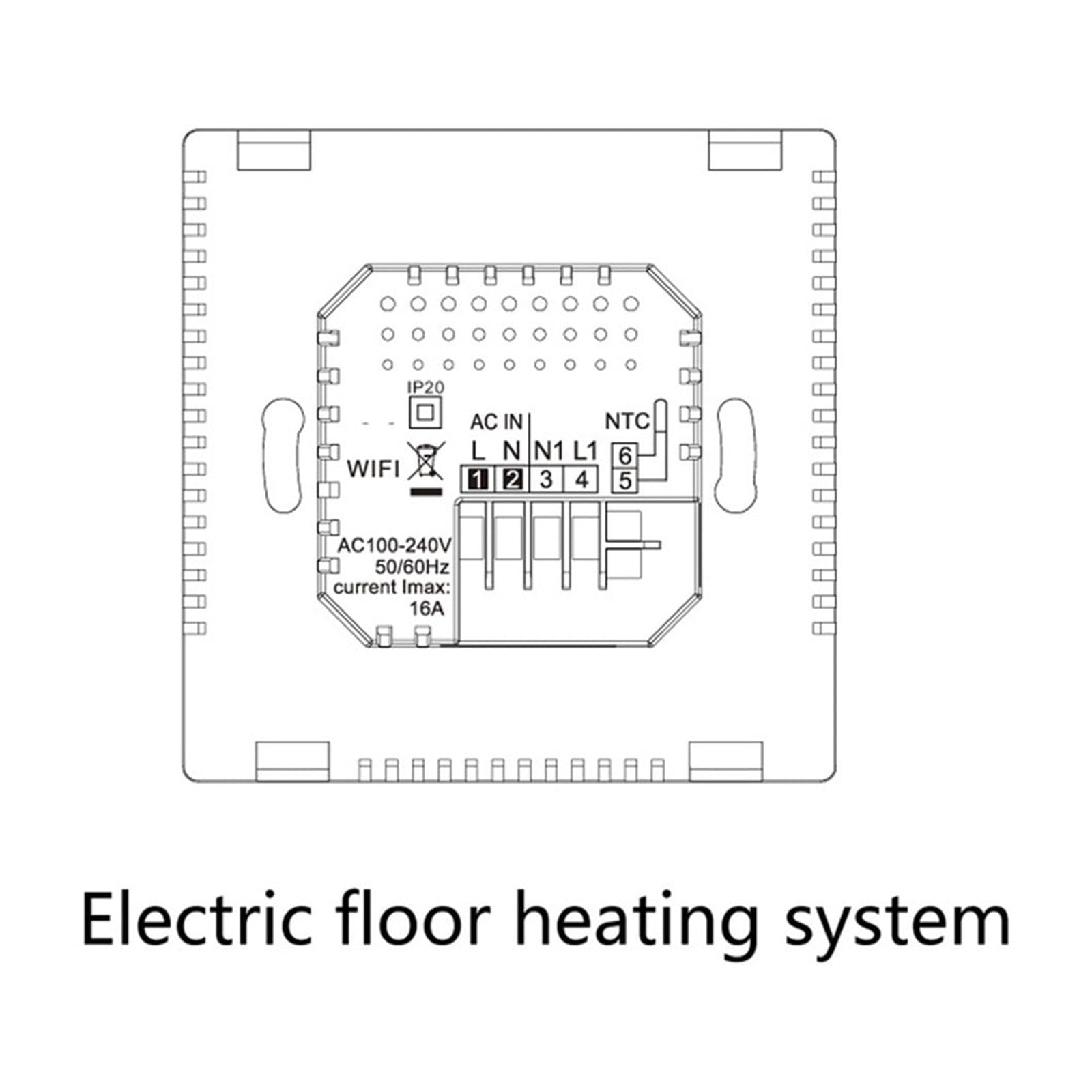 Smart Thermostat Temperature Controller For Gas Boiler Electric Underfloor Heating Humidity Display ,Easy Installation