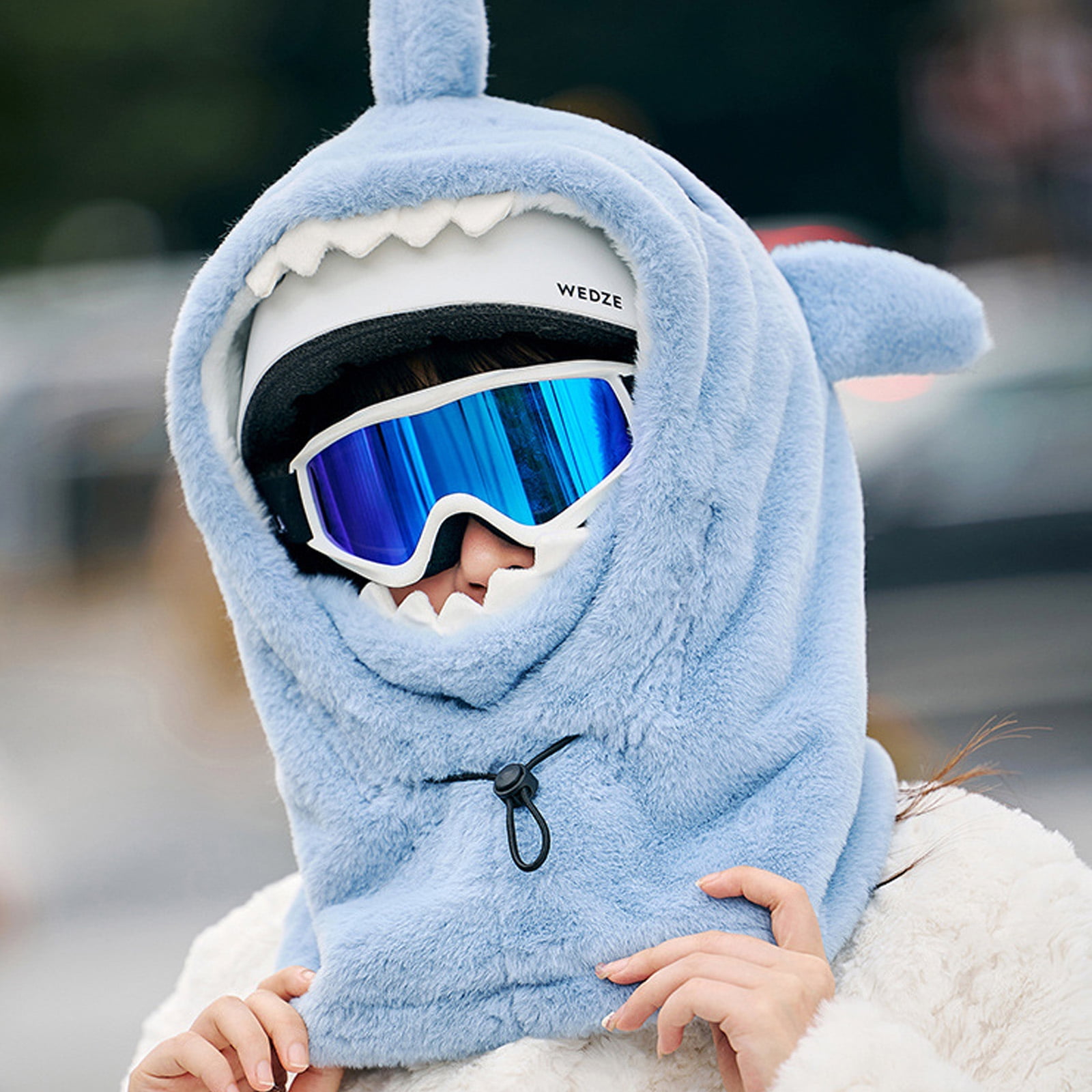 Fish Ski Mask Helmets Covers Hat Winter Warmth Pullover Hat for Winter Outdoor Activity Women and Teens
