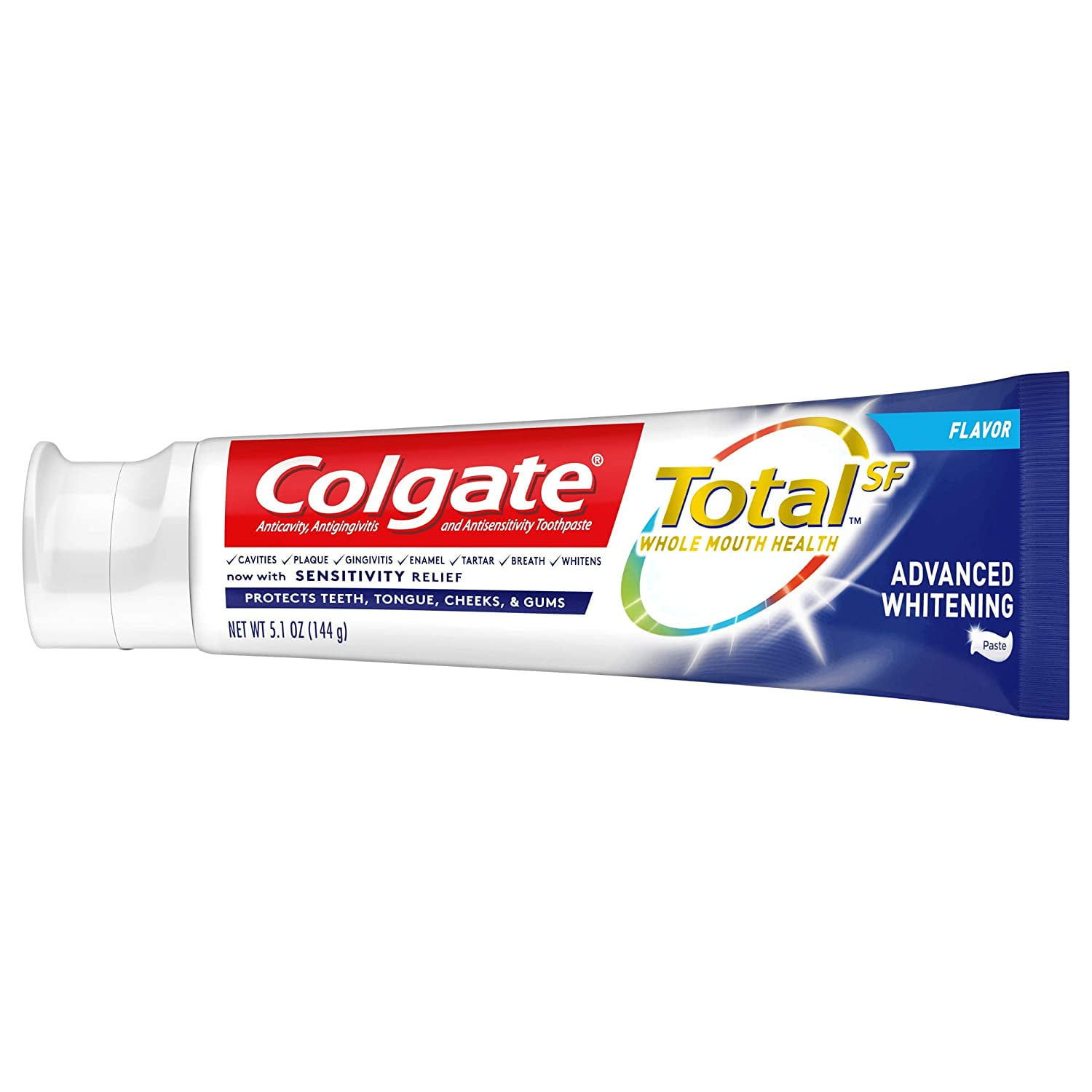 Colgate Total Advanced Whitening Toothpaste with Fluoride 5.1 Oz
