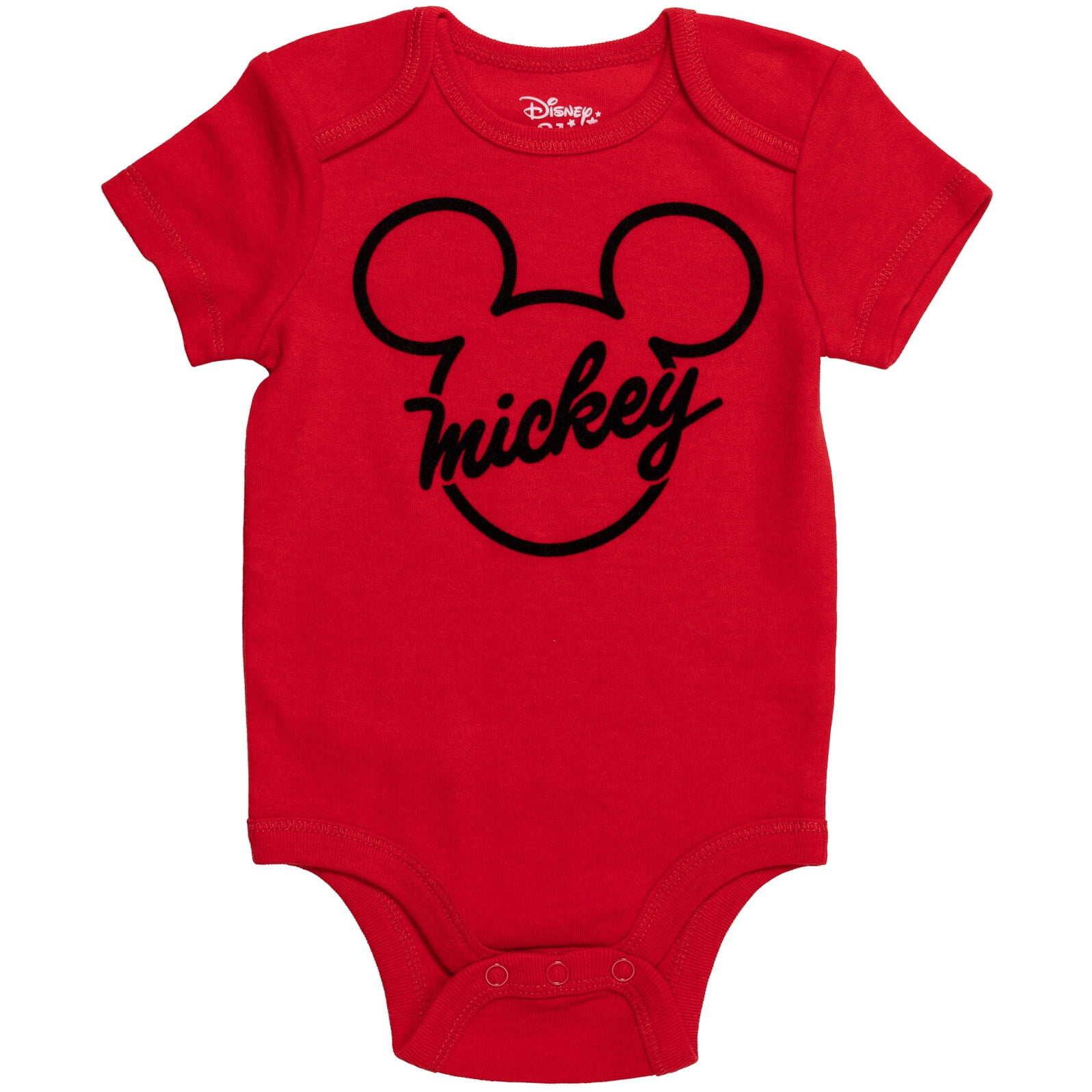 Disney Mickey Mouse Baby Boys' 5-Pack One Piece Bodysuits Mickey Red Yellow Grey