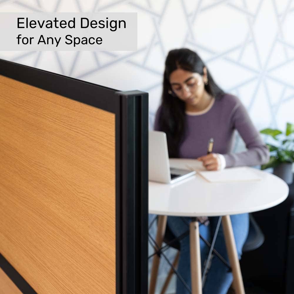 Luxor Beechwood Modular Wall Room Divider System - 70" W x 48" H, Freestanding