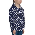 thumbnail image 3 of Lsque Daisies Flowers Patten Youth Hoodie Sweatshirt Pullover with Kangaroo Pocket Boys and Girls Hoodie Warm Hoodie for Kids-Large, 3 of 6