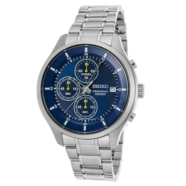 Seiko Chronograph Sks537 Blue Dial Stainless Steel Men's Watch 
