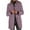 Purple, variant on Wyobmus Women's Single Breasted Peacoat Plus Size Jcaket Wool Blend Stand Collar Mid Long Trench Coat Gray