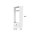 thumbnail image 3 of LivelyLodge Wooden Modular Closet Organizer:Modern Open Wardrobe Closet System with 2 Drawers for Bedroom&Coatroom White Finish, 3 of 4
