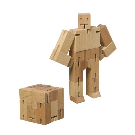 Wood Puzzle Toy - Cubebot Micro - Wooden Puzzle Robot Toy Wood