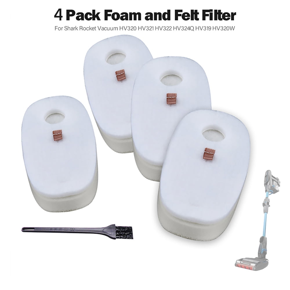 1 Set Foam Felt Filter for Shark Rocket HV320//HV321//HV322//HV324Q//HV319//HV320W White