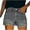 Gray, variant on Lenpel Jean Shorts for Women Summer High Waisted Stretchy Frayed Hem Hot Denim Shorts Trendy Casual Shorts with Pockets