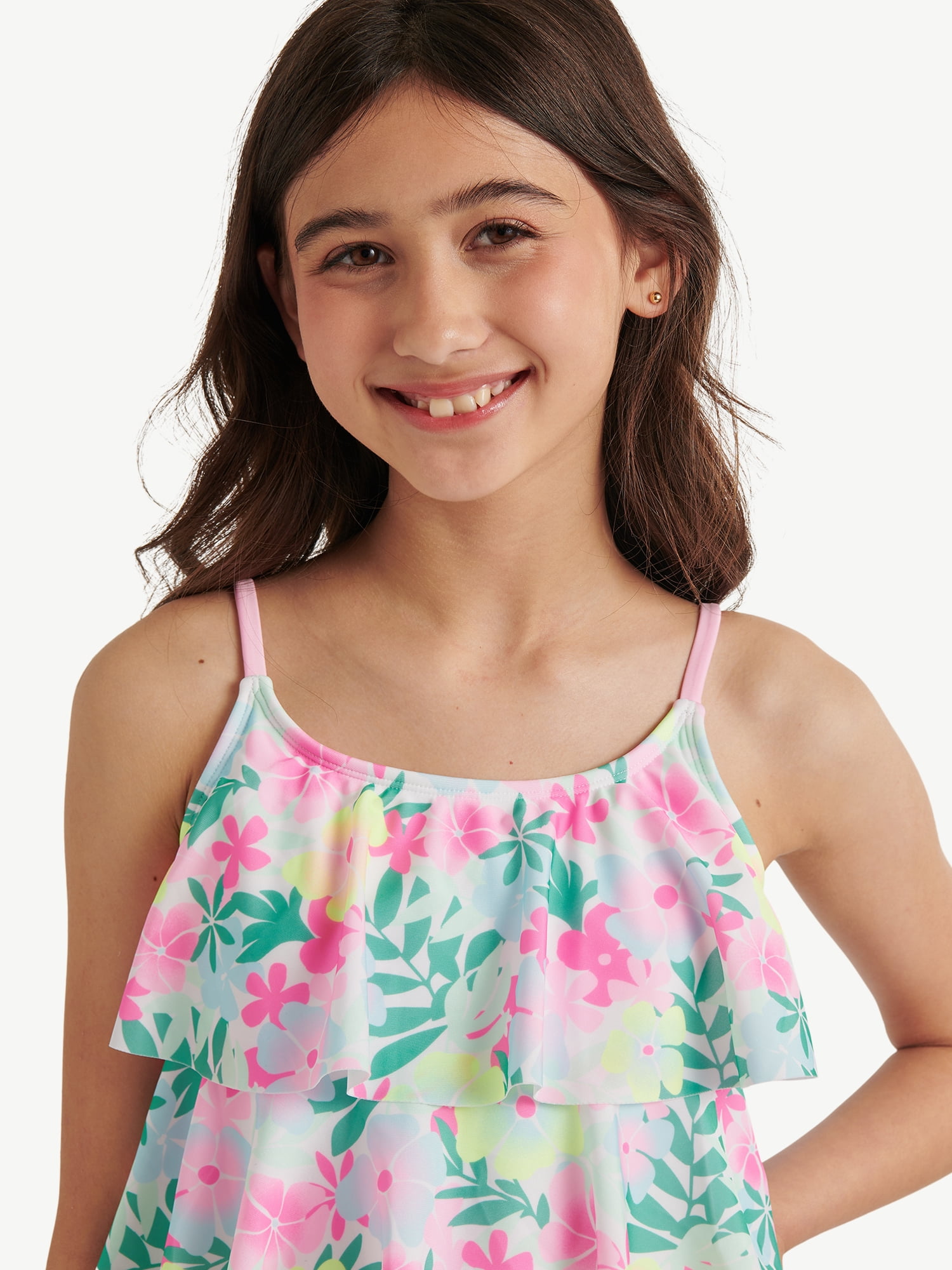 Justice Girls 2 piece Ruffle Tankini Swimsuit, sizes XS-XL