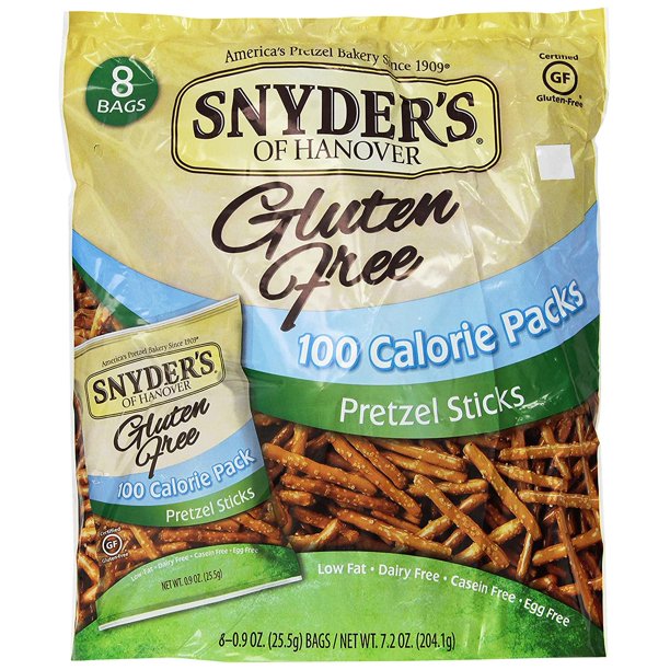 Snyders of Hanover Gluten Free 100 Calorie Pretzel Sticks, 7.2 Ounce