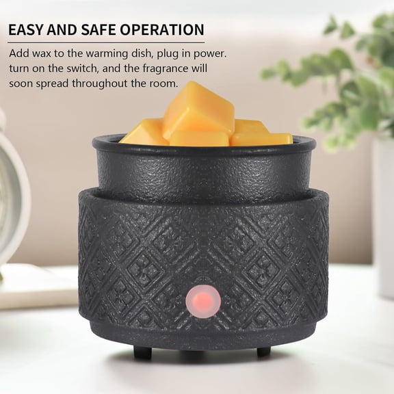 Wax Melt Warmer for Scented Wax,3-in-1Ceramic Wax Warmer Fragrances Candle Oils, Home Fragrance Burner,Electric Candle Warmer Perfect Christmas Gifts for Mom Women(Black)