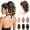 Chocolate Brown with Highlights, variant on 12" Ponytail Extension, Classic Loose Curly Wavy Claw Clip Pony tails Hair Extensions Hairpieces for Women