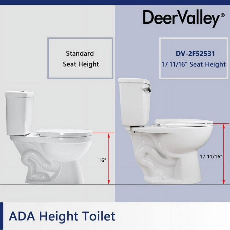DeerValley DV-2F52531 1.28 GPF High Efficiency Elongated Two-Piece 