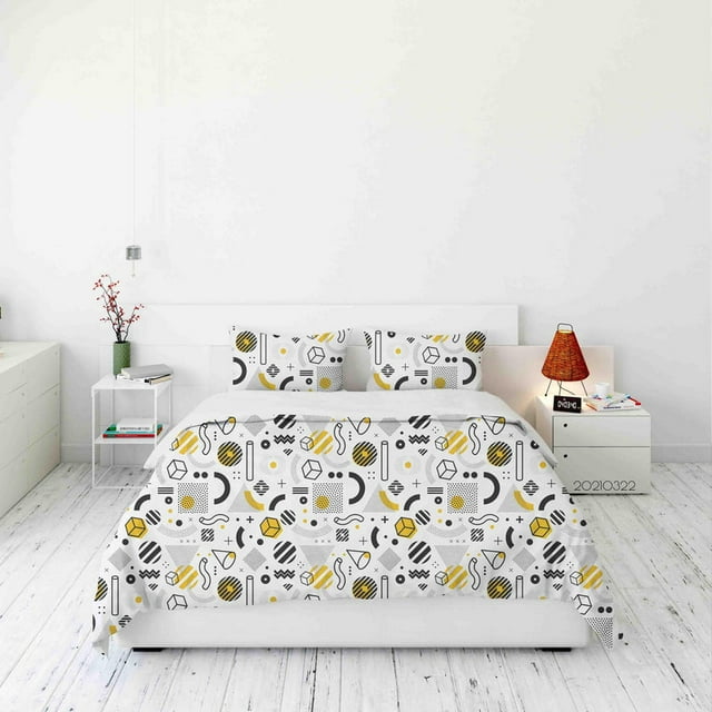 3D Abstract Geometric Pattern Quilt Cover Set Bedding Set Duvet Cover