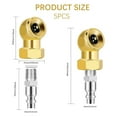 thumbnail image 3 of 4Pcs 1/4Inch Air Chuck Tire Pressure Caps Portable Air Chuck Closed Brass Inflator for Inflator Gauge Compressor, 3 of 5