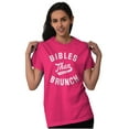 thumbnail image 4 of Bibles Then Brunch Funny Religious Women's Plus Size Graphic Tee Brisco Brands 5X, 4 of 5