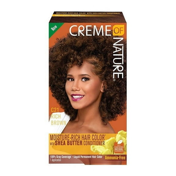 Creme Of Nature Color C21 Rich Brown Kit, 1 Ea, 6 Pack