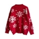 thumbnail image 3 of Suéter grueso de Otoño/Invierno con Estampado de Navidad Gibobby Rojo M, 3 of 5
