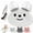 White, variant on Massage Rabbit Bath Floor Mat, Foot Scrubber in Shower with 43 Non-Slip Suction Cups, Large Silicone Foot Massager for Dead Skin & Callus Removal, Wall Floor Dual Use