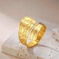 thumbnail image 4 of Punk Skull Spoon Ring for Women Men Adjustable Open Statement Fashion Rose Flower Cross Wrap Finger Thumb Rings Stainless Steel Gold Plated Fashion Comfort Fit Jewelry Gothic Unisex, 4 of 6