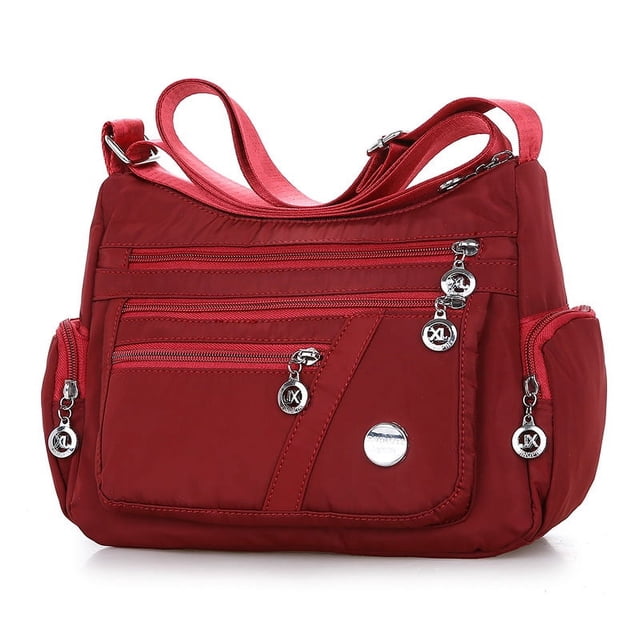 Bolso de hombro para mujer, bolso tipo mensajero, bolso tipo mensajero informal, hermoso color ROJO