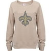 NFL Juniors New Orleans Saints Scoop Neck Sweatshirt with Sequins Logo