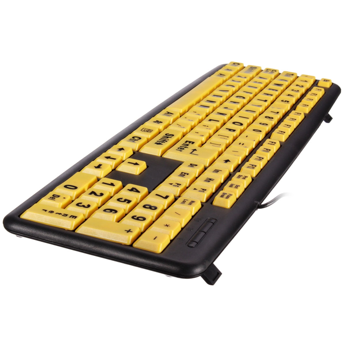 large yellow usb wired oversized key big large print