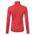 thumbnail image 3 of JJ Perfection Women's Stretch Knit Turtle Neck Long Sleeve Pullover Sweater with Plus Size, 3 of 4