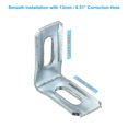 thumbnail image 4 of Uxcell Metal Corner Braces L-Shape Bracket Right Angle Board Holder Gray, 4 of 7