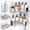 Silver, variant on odorsTT Black Corner Shower Caddy, 5-Pack Shower Organizer Corner with Soap Holder and 4 Removable Hooks, Rustproof Corner Shower Shelves, No Drilling Shower Shelf for Inside Shower