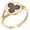 Rose Gold, variant on Stainless Steel Kasai Samurai Crest Minimalist Oval Top Polished Statement Signet Ring