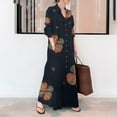 thumbnail image 2 of gakvbuo Button Down Shirts Maxi Dress For Women Long Skirt Long Sleeve With Pocket Spring Shirt Collar Fall Dresses For Women 2023, 2 of 8