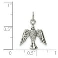 thumbnail image 2 of White Sterling Silver Charm Pendant 20 mm 15 Antiqued Dove, 2 of 2