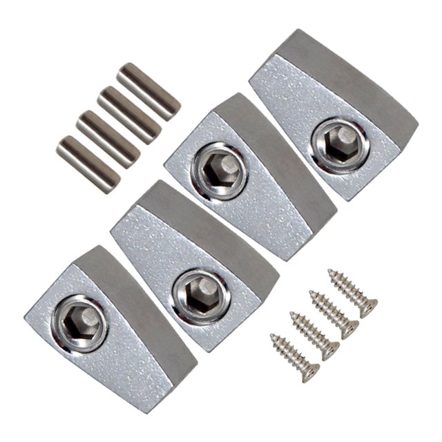 kusrkot 4 Pieces Guitar String Lock Professional for Instrument Electric Guitar Accs Argent