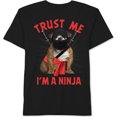 thumbnail image 1 of Jem Boys I'm A Ninja Bulldog Graphic Camiseta, Negro, 3T, 1 of 1