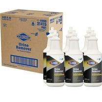 Clorox Urine Remover for Stains and Odors, 32 oz Pull top Bottle, 6/Carton