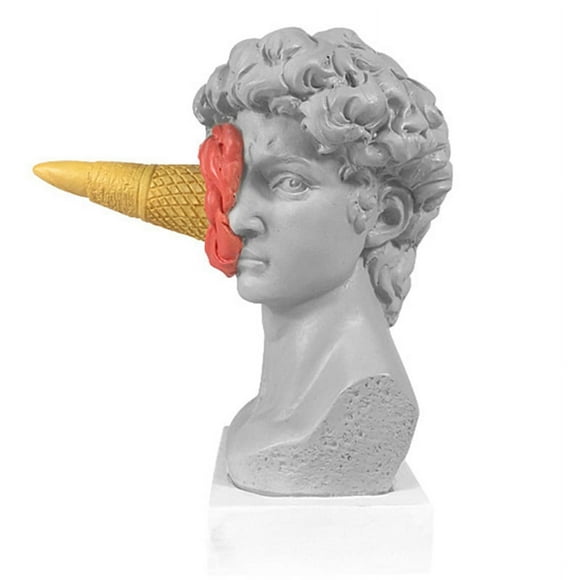 Modern Nordic Figure Ornament Ice Cream David Figurine Home Decor Sculpture Office Bookshelf Desktop Art Decoration, B