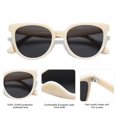 thumbnail image 4 of Gafas de sol SOJOS SJ2175 redondas polarizadas para mujer beige/gris, 4 of 5