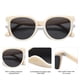thumbnail image 4 of Gafas de sol SOJOS SJ2175 redondas polarizadas para mujer beige/gris, 4 of 5