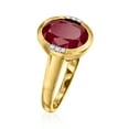 thumbnail image 3 of Ross-Simons 5.00 Carat Ruby Ring With Diamond Accents in 14kt Yellow Gold, Women's, Adult, 3 of 6