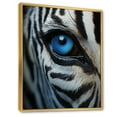 thumbnail image 2 of Designart "Eye Closeup Zebra I" Animals Floater Framed Canvas Wall Art, 2 of 7