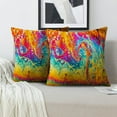 thumbnail image 2 of LALILO Throw Pillow Covers Psychedelic Bubble Light Rainbow Hippie Cushion Cover 18" x 18", 2 Pack, 2 of 6
