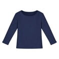 thumbnail image 3 of UACY Kids Girls Long Sleeve Shirts Crewneck Ruched Side Slim Fit Tops Ribbed Knit Casual Tee Shirt, 3 of 8