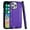 Purple, variant on Designed for Apple iPhone 15 (6.1") Hybrid Dual Layer Slim Defender Armor Metallic Brush Texture Finishing Shockproof Hard PC + TPU Rubber Phone Case Cover [Black]