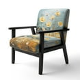 thumbnail image 3 of Designart "Yellow Buttercups Buttercup pasture" Yellow Floral Upholstered Accent Chair - Traditional Arm Chair For Bedroom, 3 of 5