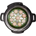 thumbnail image 3 of ZECATL Silicone Egg Steamer Rack for Instant Pot Accessories, Pressure Cookers Sling Holds 9 Eggs for 5/6, 8 Quart (Light Purple, 3 of 7