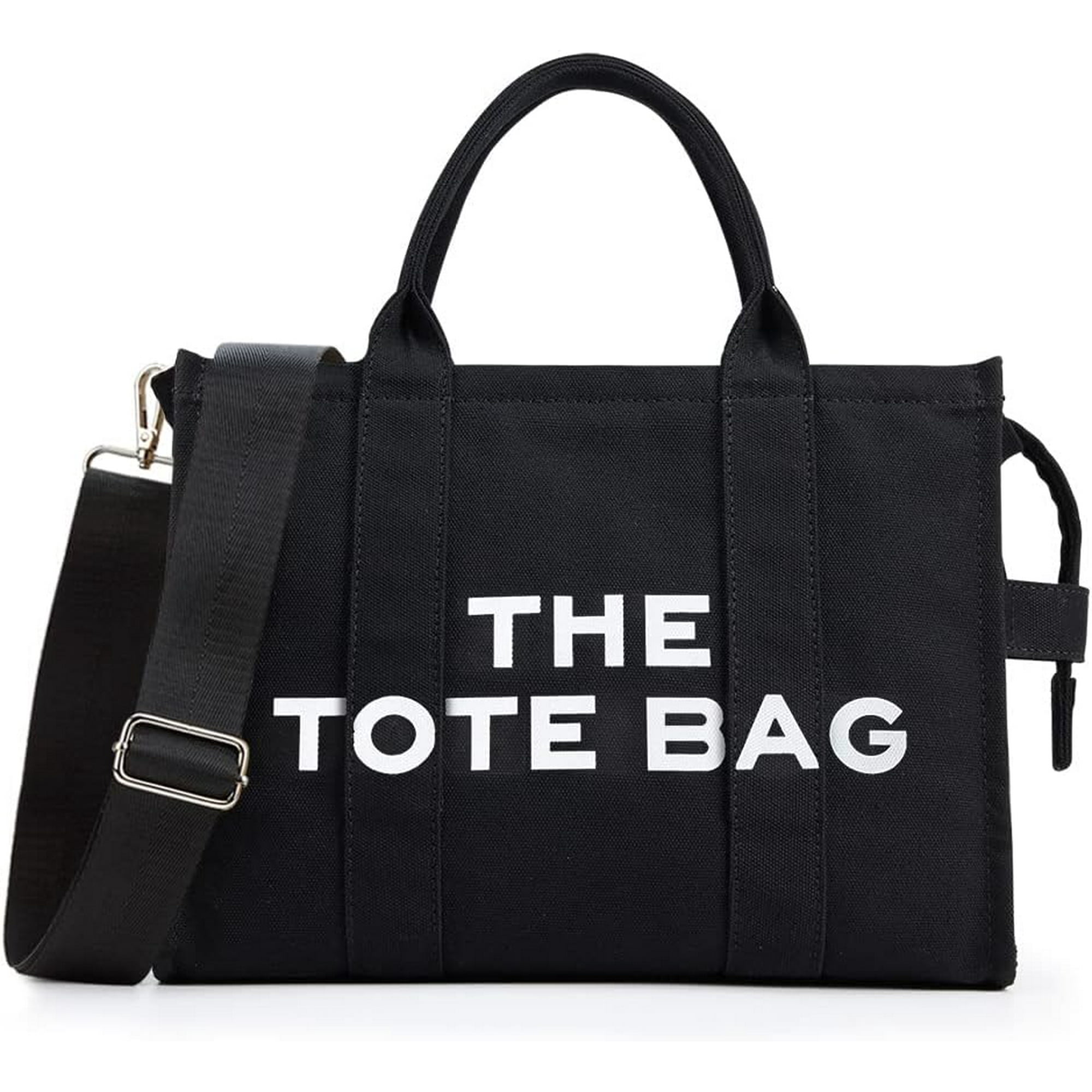 The Tote Bag Women s Canvas Tote Bags Thicken Canvas Crossbody Shoulder Bags with Zipper and Shoulder Strap for Work School Travel Shopping Walmart