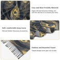 thumbnail image 5 of FORMRS Womens Scarf Winter Soft Long Big Warm Shawls Wrap Tassel Scarves, Peacock Feathers Pattern, 5 of 9